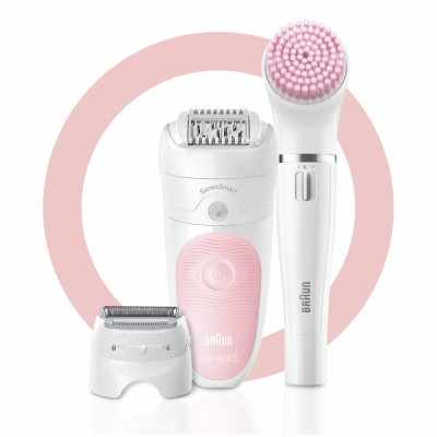 Máy nhổ lông và mát xa mặt Braun Epilator Silk-épil SES 5-895 hàng chính hãng