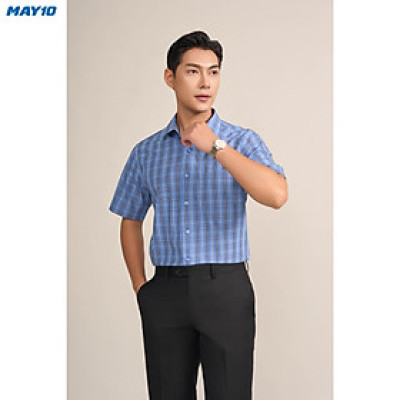 Sơ mi nam cộc tay May10 form RegularFit mã 010124196ONGB AK611