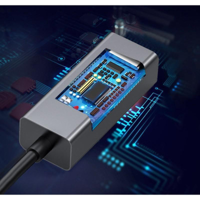 Cáp USB Type-C to Lan Gigabit kết nối mạng internet cho Máy tính, Điện thoại