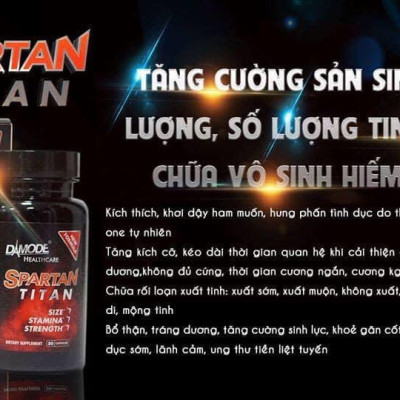 Thực phẩm chức năng hỗ trợ tăng cường sức khỏe nam giới Spartan Titan Damode lọ 30 viên