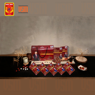 VSM- Chiết Xuất Nhung Hươu Và Hồng Sâm Hàn Quốc 6 Năm Tuổi - Ginseng House Hộp 30 gói