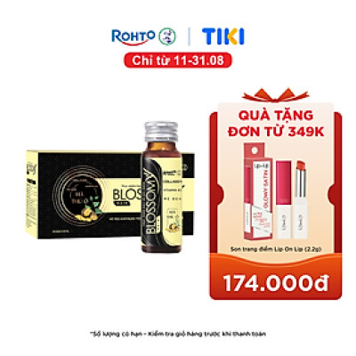 Nước uống giúp giảm rụng tóc, sáng da Blossomy Hair lốc 10 chai x 50ml