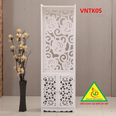 Vách ngăn phòng khách nhà bếp  - Vách ngăn liền kệ VNTK05 - Nội thất lắp ráp Viendong Adv
