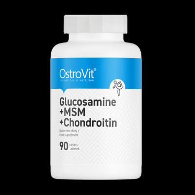 Glucosamine + MSM + Chondroitin Ostrovit (90viên)  - Hỗ trợ tăng dịch nhầy cho xương khớp và tái tạo sụn