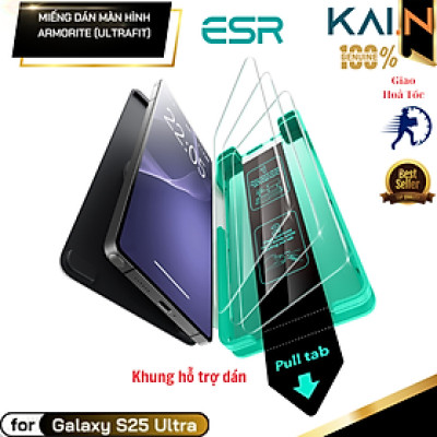 Bộ 2 Kính Cường Lực Kèm Khung Dán Cho Samsung Galaxy S25 Ultra ESR Armorite Screen Protector (UltraFit)_ Hàng Chính Hãng