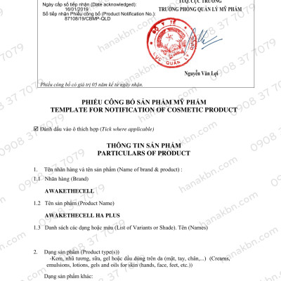 [KHUYẾN MÃI] Serum HA Plus Dưỡng Ẩm Căng Bóng Giảm Nếp Nhăn Hyaluronic Acid AWAKETHECELL 100ml