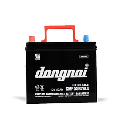 Ắc quy khô miễn bảo dưỡng Đồng Nai CMF 55B24LS | 12V - 52Ah