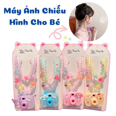 Đồ Chơi Máy Ảnh Chiếu Hình Kuromi, Melody, Hello Kitty, Cún Trắng Cho Bé Kèm Set Vòng Cổ - Quà tặng cho bé - HÀNG CHÍNH HÃNG MINIIN