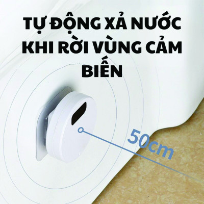 Bộ Xả Nước Bồn Cầu Cảm Biến AI Thông Minh Tự Động Nhấn Nút Giúp Nhà Vệ Sinh Luôn Sạch Sẽ, Gia Dụng Thông Minh