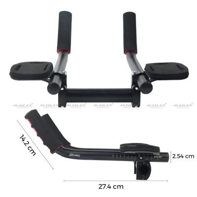 Tay Nắm TT Xe Đạp, Tay nghỉ DH-0608 Hợp Kim Nhôm Đen Nghỉ Tay Địa Hình Đường Trường - Mai Lee