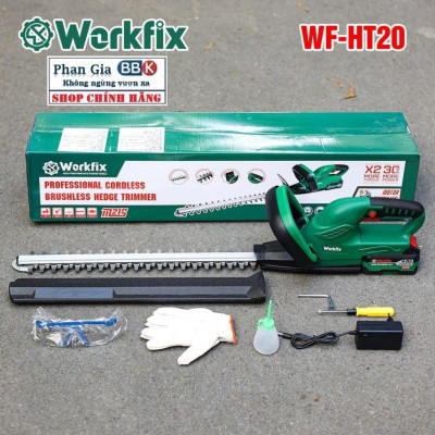Máy cắt tỉa hàng rào cắt cây cảnh WORKFIX chính hãƞg - Động cơ lõi đồng 100% - chân pin phổ thông
