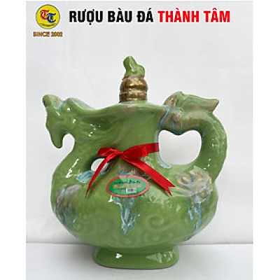 Đặc Sản Bình Định - Rượu Bàu Đá Thành Tâm Thuyền Lớn Đậu Xanh (Màu xanh ngọc) 1,2 lit - OCOP 3 Sao