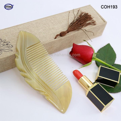 Lược sừng lá khía đẹp (Size: M- 15cm) COH193 - Lược sừng xuất Nhật - Chăm sóc tóc