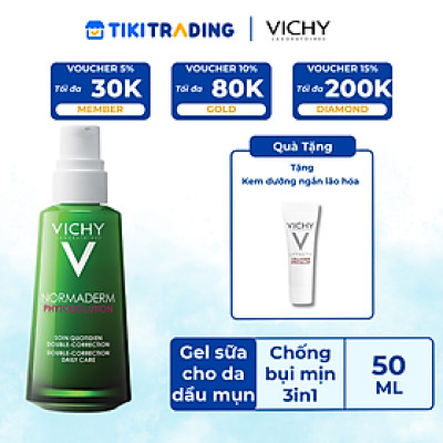 Kem dưỡng dạng gel sữa cho da mụn với tác động kép Vichy Normaderm Phytosolution Double-Correction Daily Care 50ml