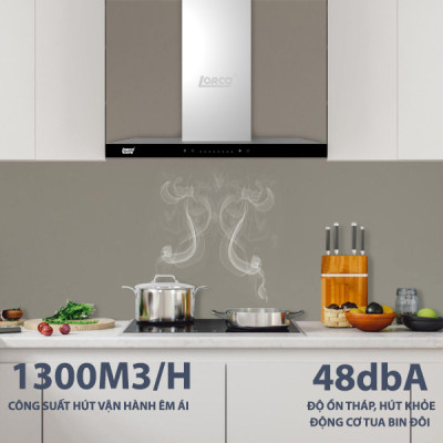 Máy Hút Mùi LORCA TA 6007TM - 70cm - Hàng Chính Hãng Cao Cấp Nhập Khẩu Malaysia Tiết Kiệm Điện Chống Ồn