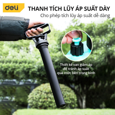 Bình Xịt Tưới Cây 8L Deli Cao Cấp - Bình Phun Thuốc Sâu, Phun Sương, Xịt rửa xe, Thuốc muỗi