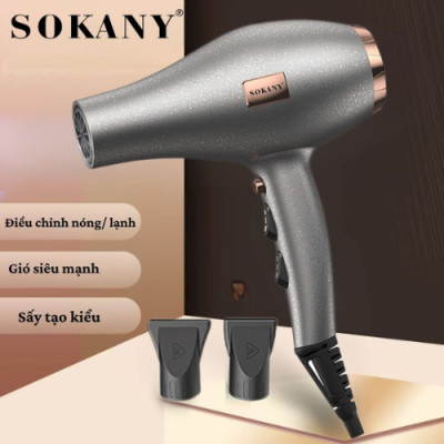 Máy sấy tóc chuyên dụng SOKANY SK-14015 công suất lớn 2400W, máy sấy chuẩn salon 2 chiều nóng lạnh giúp giảm gãy rụng tóc - HÀNG CHÍNH HÃNG