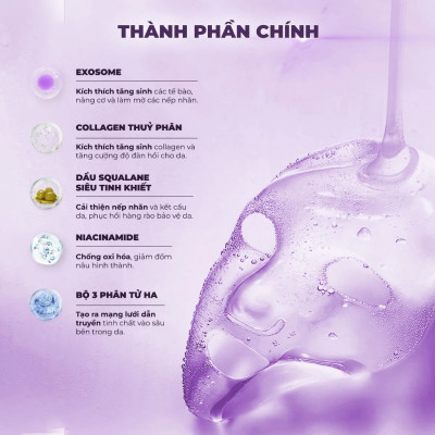 COMBO 10 MẶT NẠ NÂNG CƠ, TRẺ HÓA DA BNBG EXOSOME SKINBOOSTER MASK 30MLX10