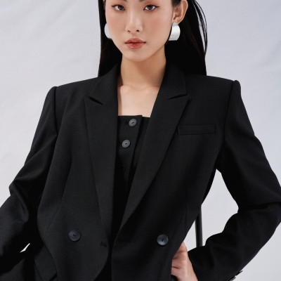 Áo blazer cổ 2 ve Sadie thiết kế cao cấp WHITE CHIC