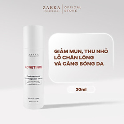 Tinh chất Retinol Zakka Naturals dành cho da dầu, mụn - Acnetinol 30ml