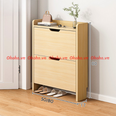 [Kèm Ảnh Thực Tế - Miễn phí vận chuyển & Lắp đặt] Tủ giày thông minh siêu mỏng cao cấp Ohaha - TGCC022