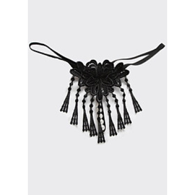 Quần lót nữ hình bông hoa ở giữa - đen