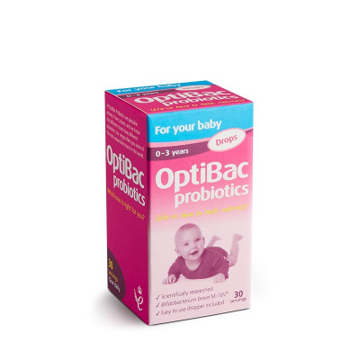 Men vi sinh Optibac Probiotics hồng dạng giọt 10ml