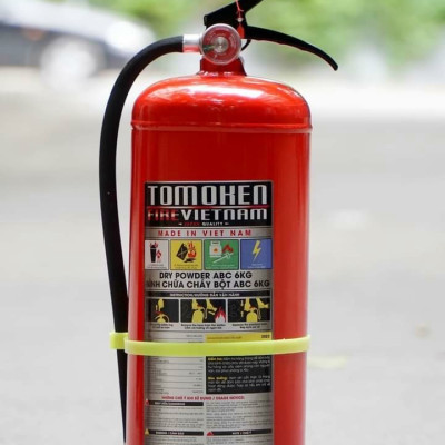 Bình chữa cháy xách tay Tomoken Bột ABC 6kg có kiểm định