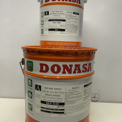 Sơn sàn bê tông Donasa /Floor coating Paint màu xám nhạt DEF 3135 15L