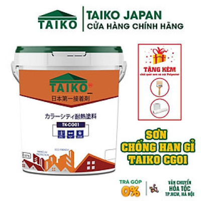[10 Kg] Keo Sơn Chống Han Gỉ, Gỉ Sét, Chống Cháy TAIKO CG01 -Phù Hợp bề mặt Tấm Lợp, Lan Can, Cổng, Gầm Xe Thép