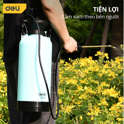 Bình Xịt Tưới Cây 8L Deli Cao Cấp - Bình Phun Thuốc Sâu, Phun Sương, Xịt rửa xe, Thuốc muỗi