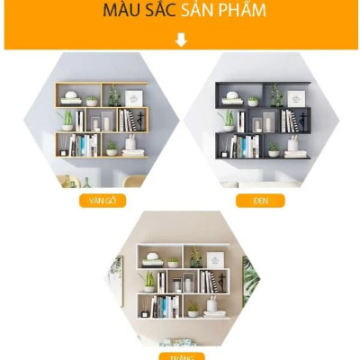 Kệ Sách Gỗ Treo Tường 4 Tầng, Giá Để Sách Trang Trí Cho Bé Juno sofa CTKT06-120 KT 120 x 82 x 20cm