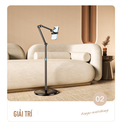 Giá đỡ cho iPad để sàn livestream, giải trí, chụp ảnh đa năng Zaki - Hàng Chính Hãng