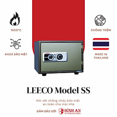 Két sắt Thái Lan LEECO SS Nặng 53kg, Cao 37cm, Đựng Vừa Hồ Sơ A4, Chịu Nhiệt Độ 1050 Độ C Trong 120 Phút - Hàng Chính Hãng 