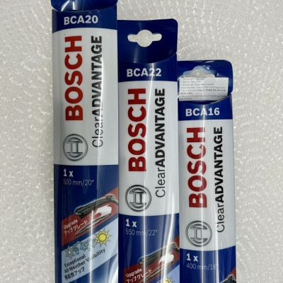 Gạt Mưa Cao Su BOSCH Clear Advantage - Móc Chữ U - Xương Mềm - Đủ Size | Chuyên Dành Cho Xe Châu Á