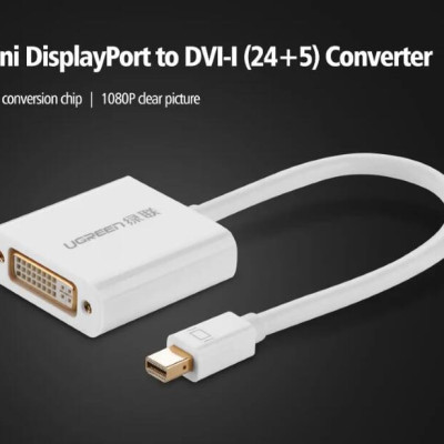 Ugreen UG1040210402TK 15CM Màu Trắng Cáp chuyển đổi Mini DP sang DVI 24 + 5 - HÀNG CHÍNH HÃNG