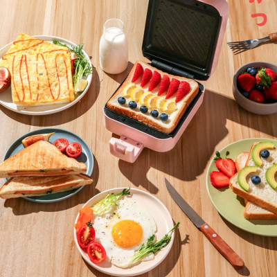 Máy Nướng Bánh Mì Đa Năng Cầm Tay Chống Dính Tuyệt Đối, Máy Kẹp Nướng Bánh Siêu Nhanh, Chiên Trứng, Nướng Thịt 2 Mặt Mini Thế Hệ Mới