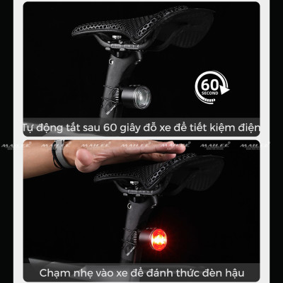 Đèn Hậu Xe Đạp Thông Minh SR4 PRO Cảm Biến Phanh dung lượng 400 mAh thời gian sử dụng lên đến 12h (2 lựa chọn Màu đỏ/ 7 Màu Sắc) An Toàn Đi Đêm - Mai Lee