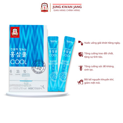 [Hộp 10 Gói] Trà Hồng Sâm Hàn Quốc Hòa Tan Tea Cool KGC Jung Kwan Jang (2g x 10 gói)