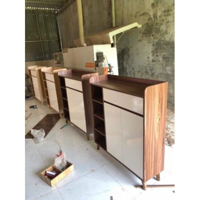 tủ giày dép gỗ công nghiệp dài 1m x sâu 30 x cao 104 chân gỗ sồi giá tại xưởng