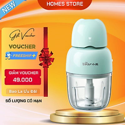 Máy Xay Thực Phẩm Xay Ăn Dặm BEAR Xay Cực Êm An Toàn Vệ Sinh 0.3L Công Suất 120 W  - Hàng Chính Hãng