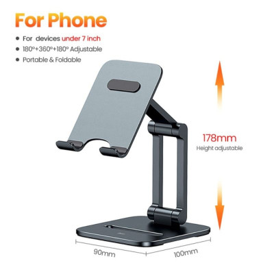 Đế giữ điện thoại/ Ipad Baseus Desktop Biaxial Foldable Metal Stand LUSZ- Hàng chính hãng