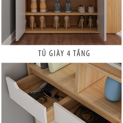 Kệ Gỗ Ngăn Phòng Đa Năng Để Sách, Giày Dép Và Đồ Trang Trí Thương Hiệu SIB Decor TG15