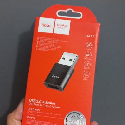 [ Type C  Adapter ] Đầu chuyển type C sang USB 3.0  / iP hỗ trợ OTG cho điện thoại tablet laptop hoco UA17 _ hàng chính hãng