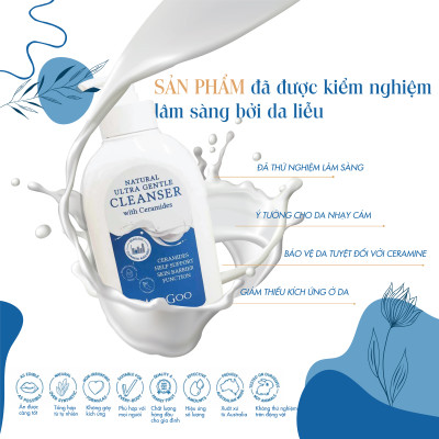 Sữa tắm dịu nhẹ dưỡng ẩm và bảo vệ da cho bé với Ceramides phù da nhạy cảm, viêm da cơ địa, chàm sữa Moogoo Úc