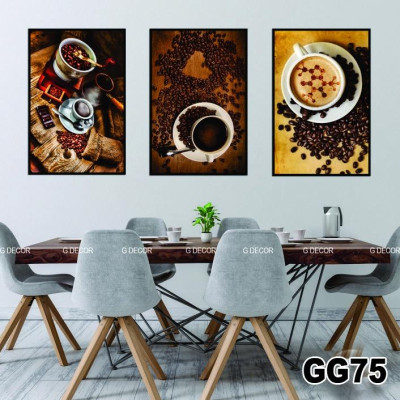 Tranh treo tường canvas 3 bức phong cách Bắc Âu 72, tranh biển trang trí phòng khách, phòng ngủ, phòng ăn, spa, store