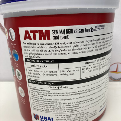 Sơn mái ngói, sơn sân Tennis nhiều màu 3.35L