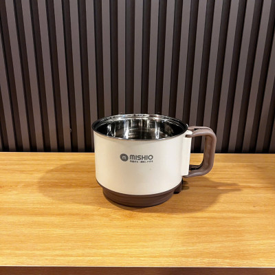 Nồi Lẩu Điện Mini 1.5L Mishio MK392 600W lòng nồi inox 304 không gỉ sét - hàng chính hãng