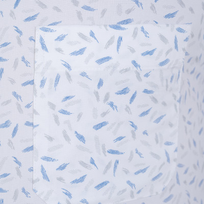 Áo sơ mi nam trắng họa tiết vệt xanh xám GENTITI By Thái Tuấn - 1C813HAKT121