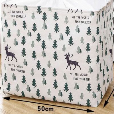 Túi Bạt Đựng Quần Áo Chăn Mền Chống Thấm Nước Sọt Đựng Đồ Gấp Gọn Đa Năng Cỡ Đại 60x45x20cm - Siêu To - Giao Mầu Ngẫu Nhiên